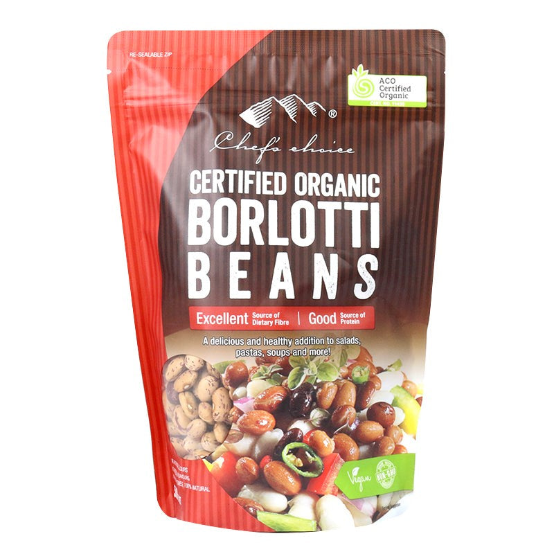 Chef's Choice - Organic Grains - Borlotti Beans 4 x 500g