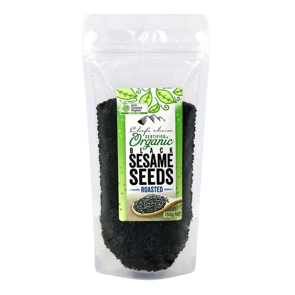 Chef's Choice - Organic Grains - Roasted Black Sesame Seeds 4 x 150g