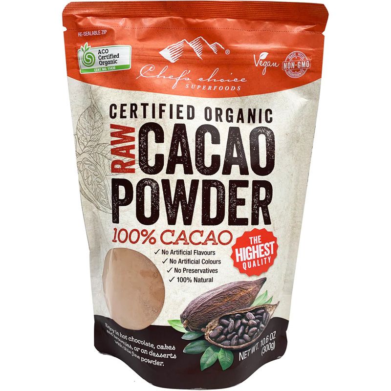 Chef's Choice - Organic Cacao - Raw Powder 20 - 22% 2 x 1000g