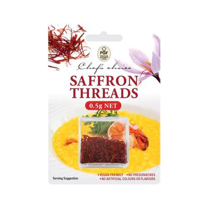 Chef's Choice - Saffron - Pure Medium Thread on Card 5 x 0.5g