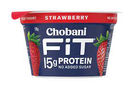 Chobani Fit Yogurt Pouch - Strawberry 8 x 140g