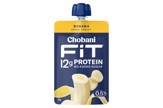 Chobani Fit Yogurt Pouch - Banana 8 x 140g