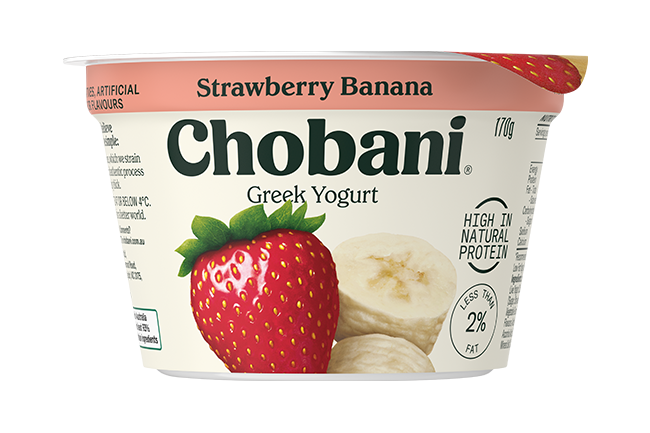 Chobani Yogurt Pots - Strawberry Banana 8 x 170g