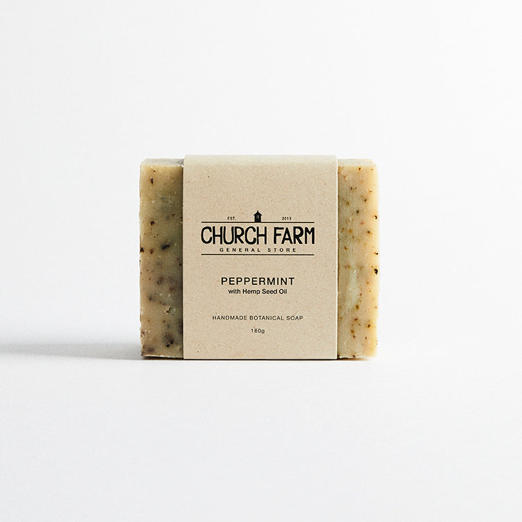 Church Farm - Soap - Peppermint and Hemp Oil 6 x 180g