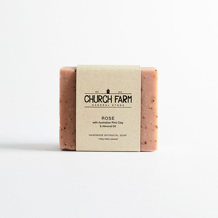 Church Farm - Soap - Rose and Pink Clay 6 x 180g