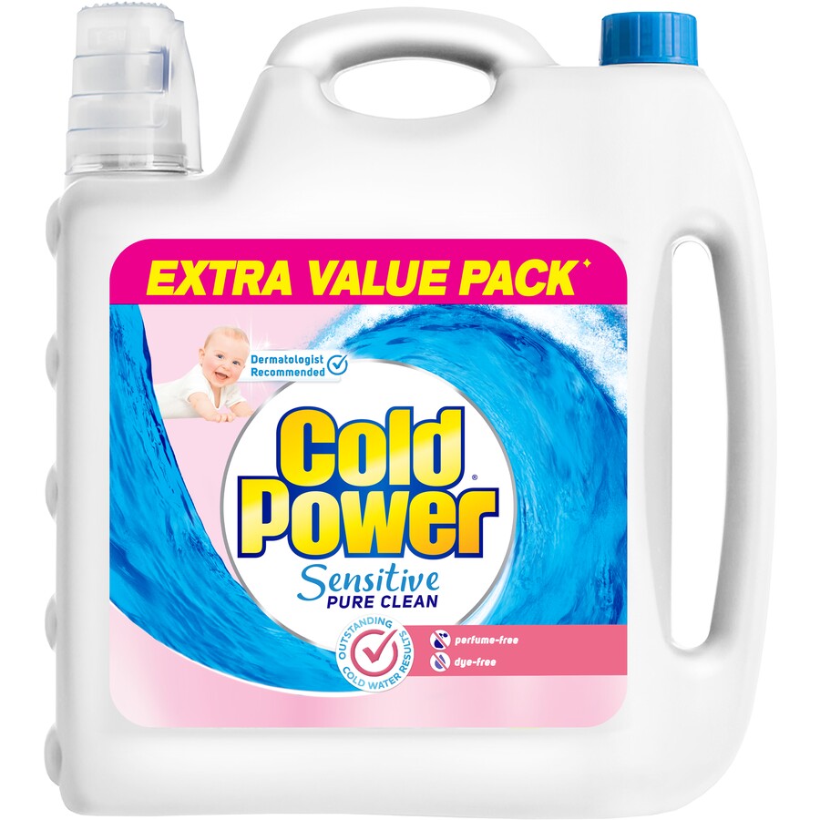 Cold Power - Laundry Liquid - Sensitive Pure Clean 2 x 6L