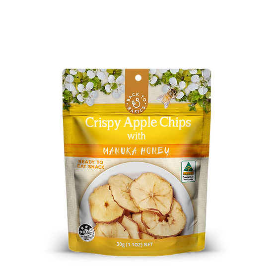 DJ&A - Fruit – Crispy Apple Chips - Manuka Honey 16 x 30g