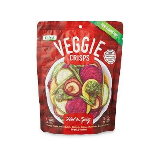 DJ&A - Veggie - Crisps - Hot & Spicy 9 x 90g