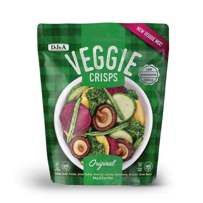 DJ&A - Veggie - Crisps - Original 9 x 90g