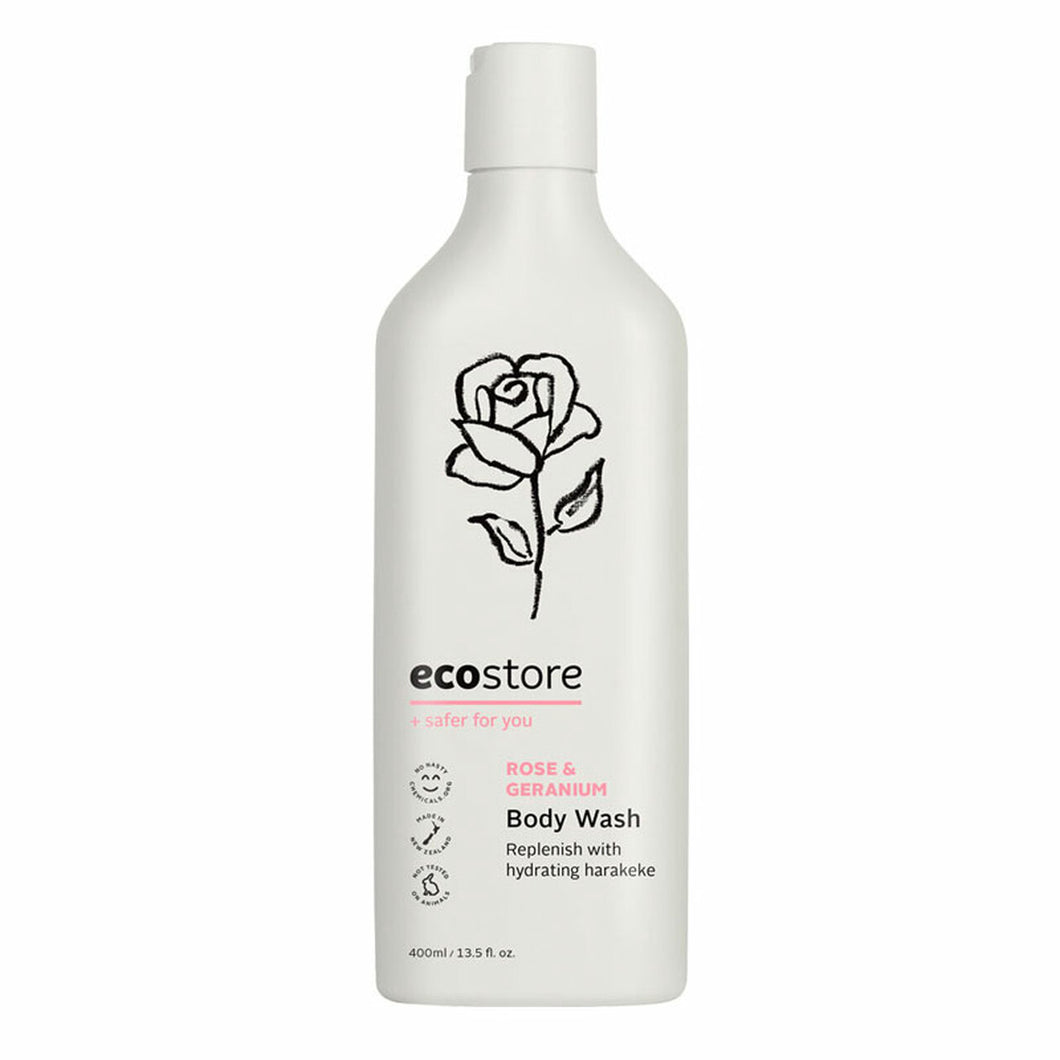 Ecostore Body Wash - Rose & Geranium 5 x 400ml