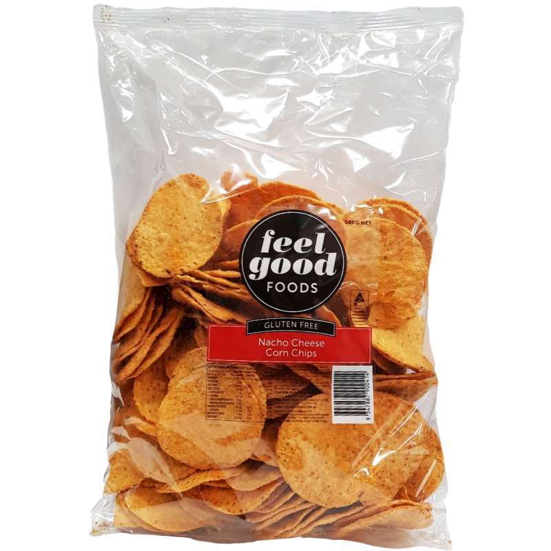 Feel Good Food - Gluten Free/ GMO Free Nacho Corn Chips 6 x 500g