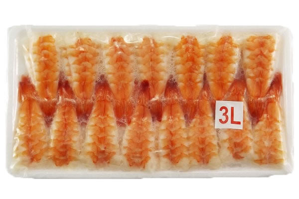 Frozen Seafood - Japanese Frozen Seafood - Sushi Ebi (Boiled Vannemei) - 2 x 3L