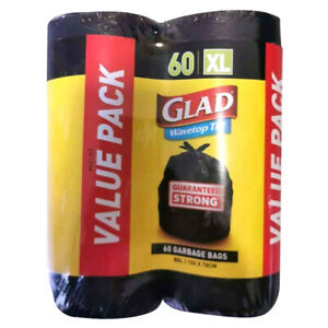 Glad - Garbage Bags - Wavetop XL 60p x 80L