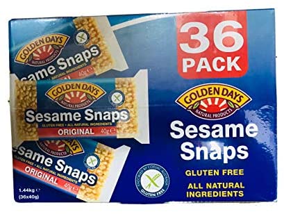 Golden Days - Box - Sesame Snaps - 36 x 40g