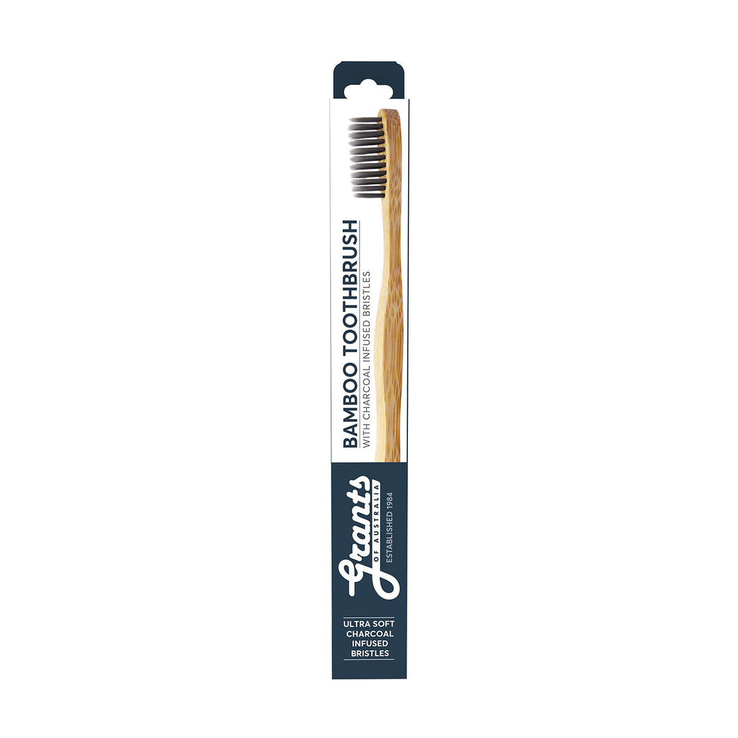 Grants Of Australia - Charcoal Toothbrush - Charcoal - Adult Ultra Soft 12 x 1 Brush