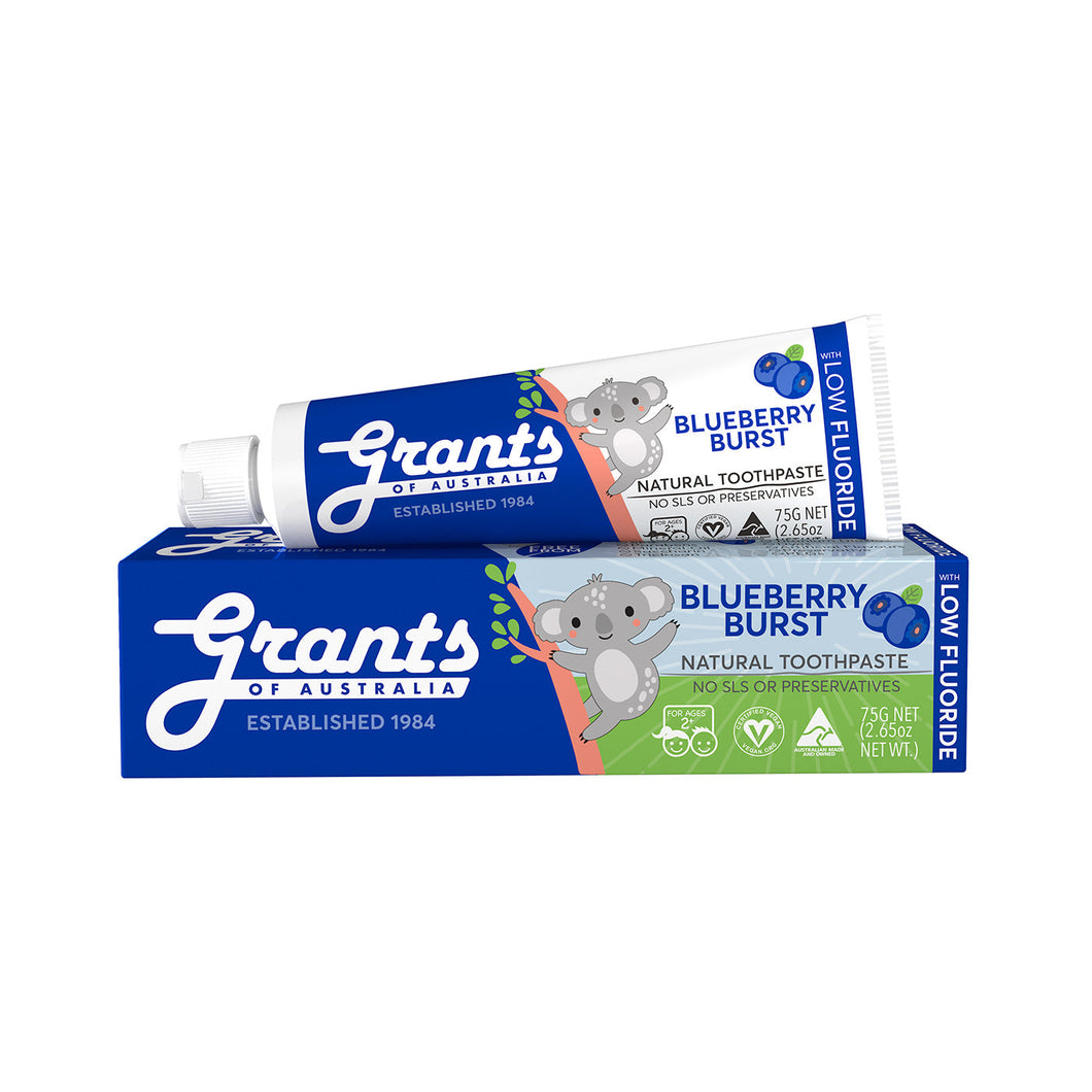 Grants Of Australia - Kids Toothpaste - Kids Blueberry 12 x 75g