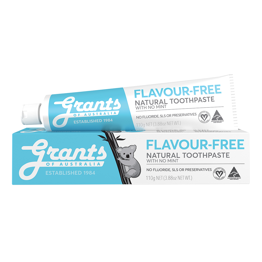 Grants Of Australia - Toothpaste - Flavour-Free  12 x 110g