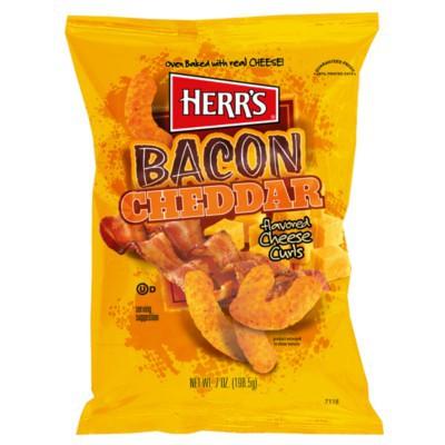 Herr's - Puffed Snacks - Bacon Cheddar Curls 12 x 170g