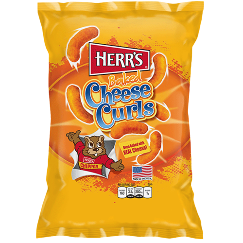 Herr's - Puffed Snacks - Baked Cheese Curls 9 x 184g