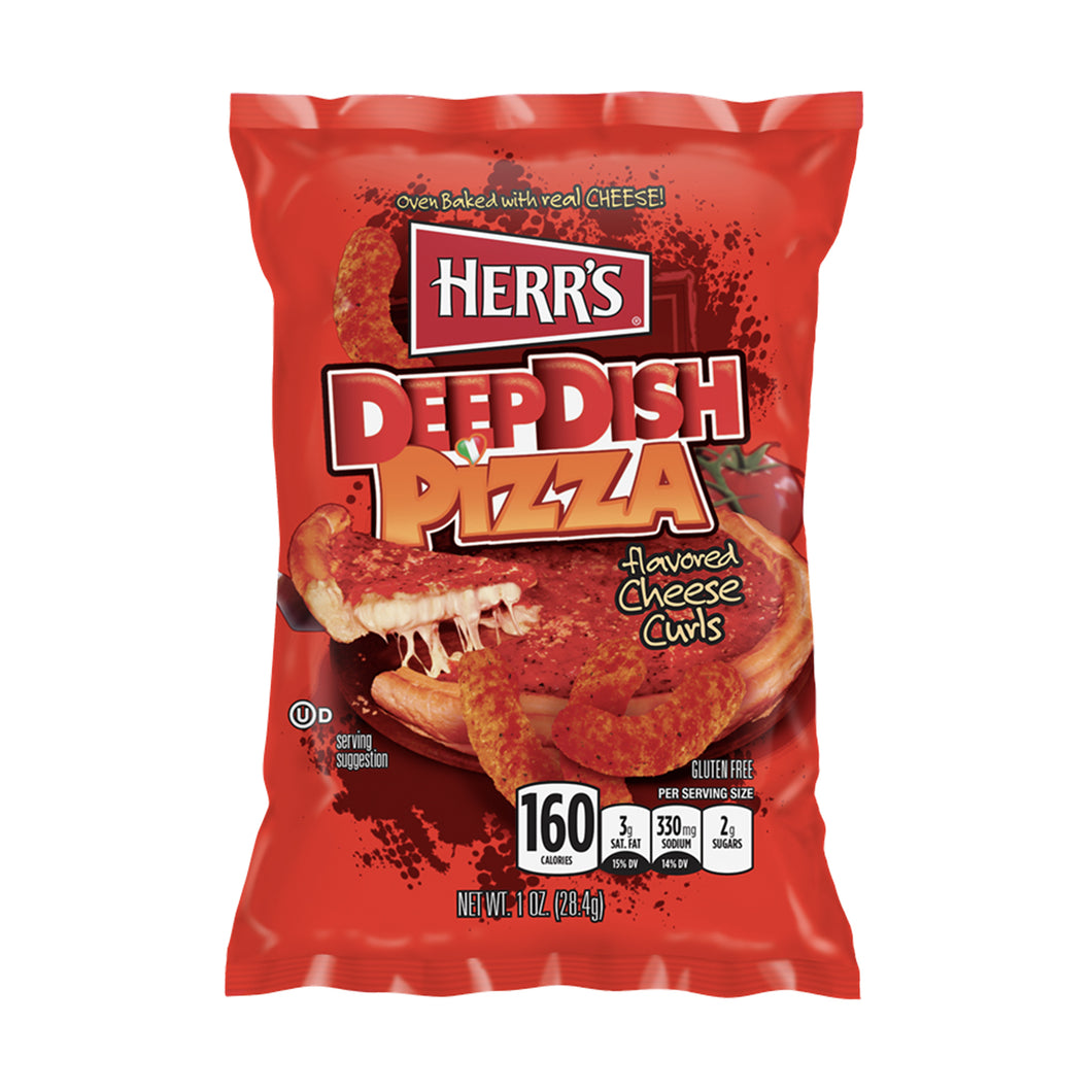 Herr's - Puffed Snacks - Deep Dish Pizza Curls 9 x 184g