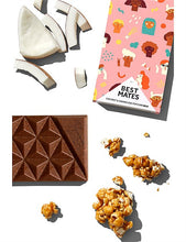 Load image into Gallery viewer, Hey Tiger - Premium Milk Chocolate - Best Mates - Caramelised Popcorn &amp; Coconut 10 x 75g
