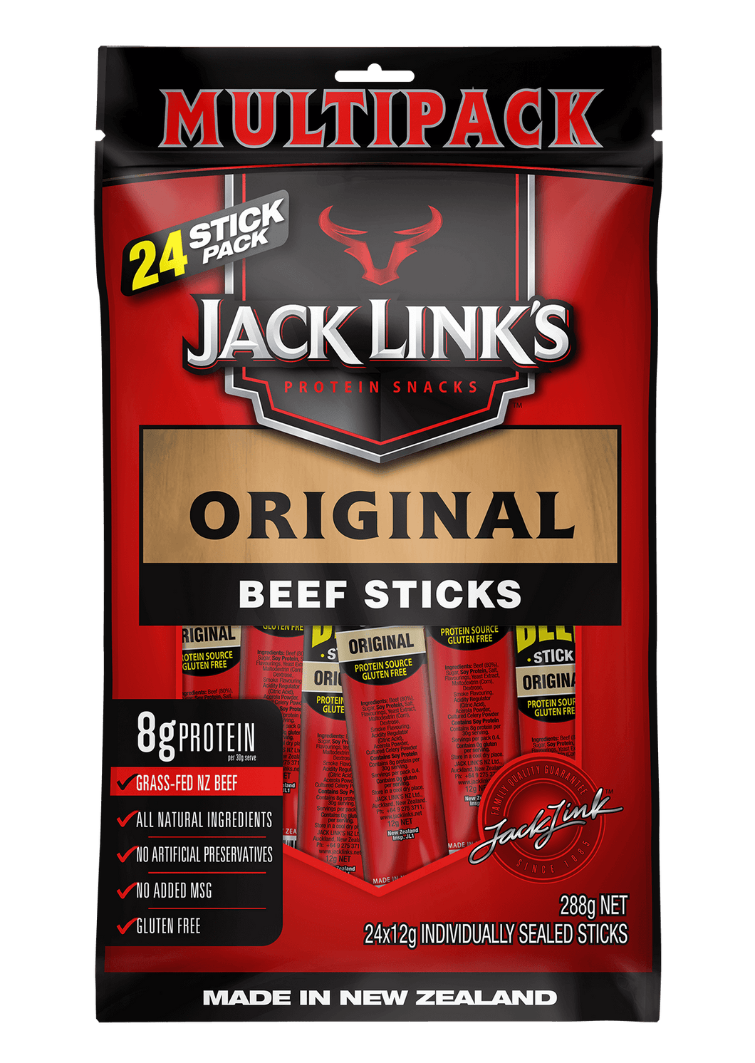 Jack Link's - Original - Beef Sticks - 24 x 12g