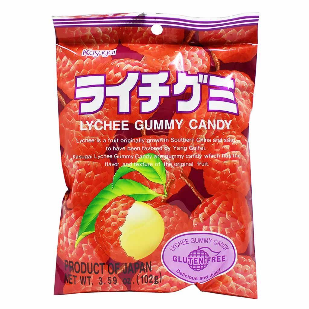Kasugai - Japanese Candy - Gummy Lychee - 12 x 102g