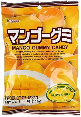 Kasugai - Japanese Candy - Gummy Mango - 12 x 102g