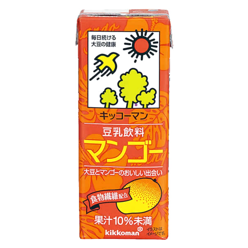 Kikkoman - Japanese Beverage - Soy Milk Mango - 18 x 200ml