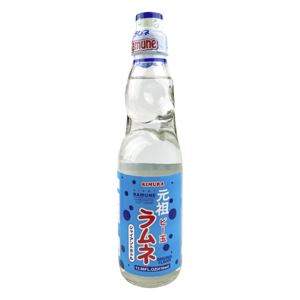 Kimura Ramune - Giant - Japanese Beverage - Marble Pop Soda Universal - 15 x 410ml