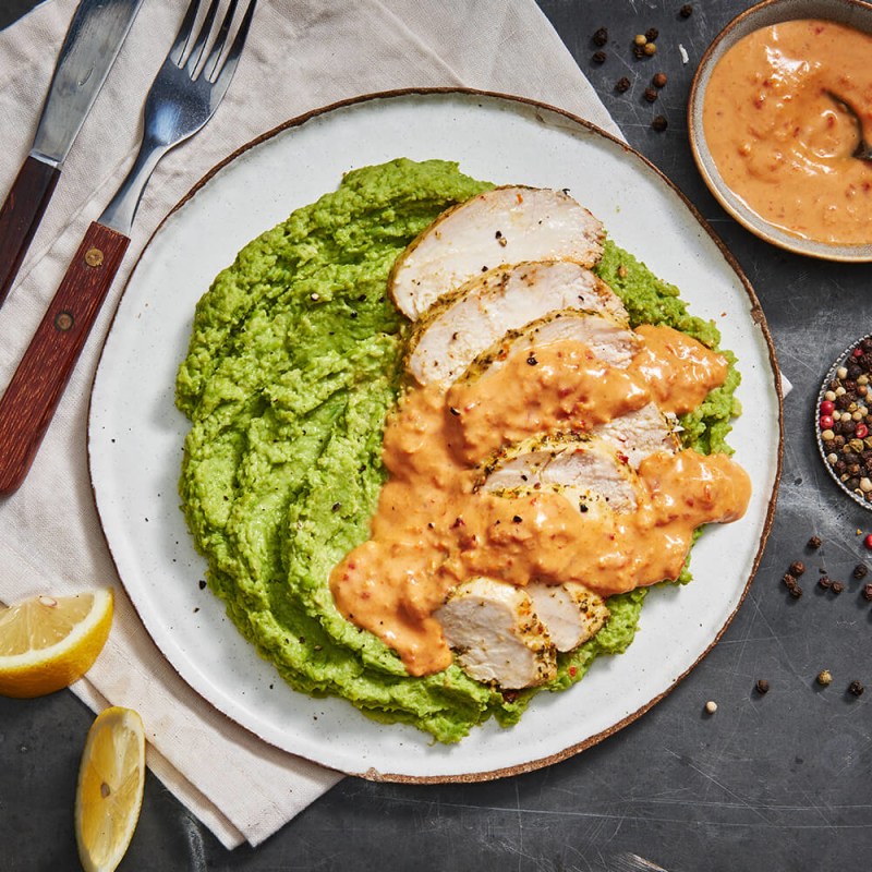 My Muscle Chef - Lemon Pepper Chicken With Pea Mash