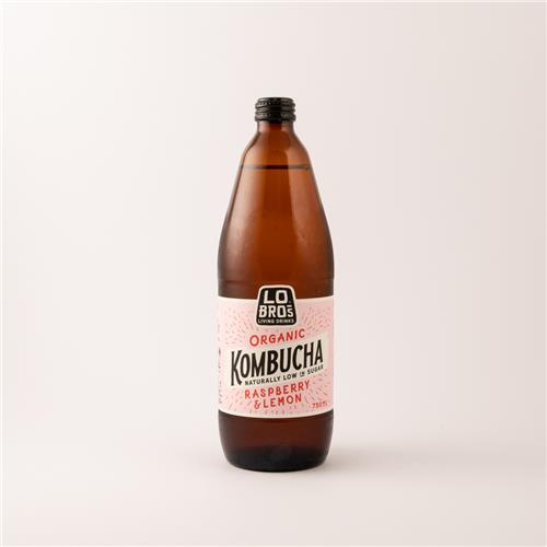 Lo Bros Kombucha - Raspberry & Lemon 12 x 750ml