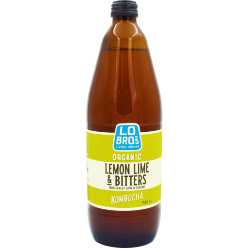 Lo Bros Kombucha - Soda Lemon, Lime & Bitters 6 x 750ml