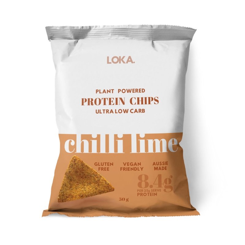 Loka - Protein Chips - Chilli & Lime  12 x 50g