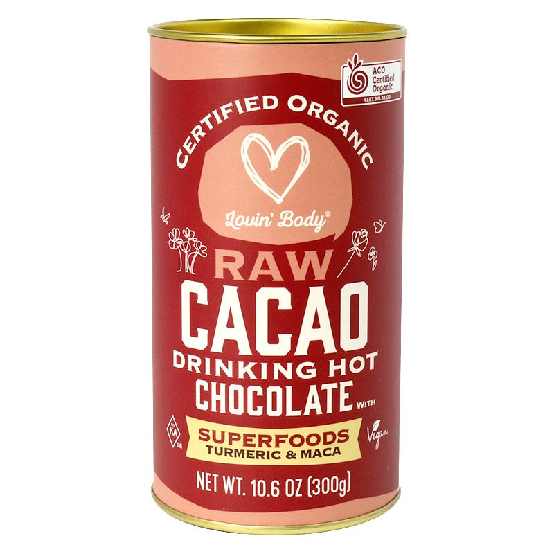 Lovin' Body – Cacao - Raw Drinking Hot Chocolate with Tumeric 12 x 300g