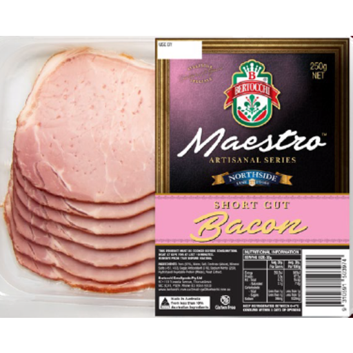 Bertocchi - Maestro Pan Sized Bacon 250g
