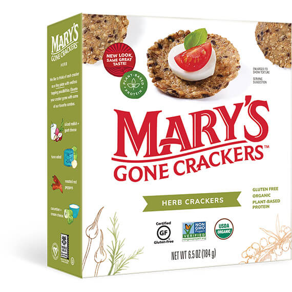 Mary's Gone Crackers - Organic Crackers - Herb 6 x 184g