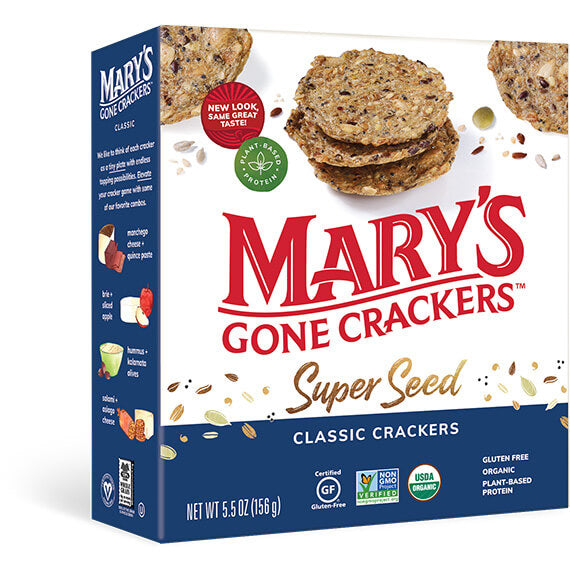 Mary's Gone Crackers - Organic Crackers - Super Seed Classic 6 x 184g