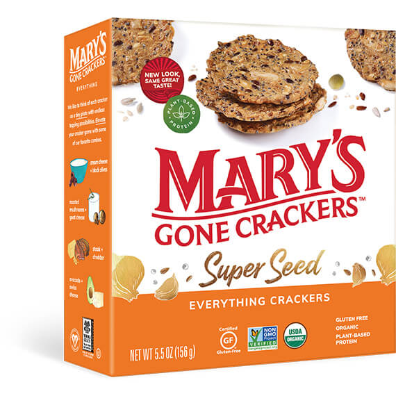 Mary's Gone Crackers - Organic Crackers - Super Seed Everything 6 x 184g
