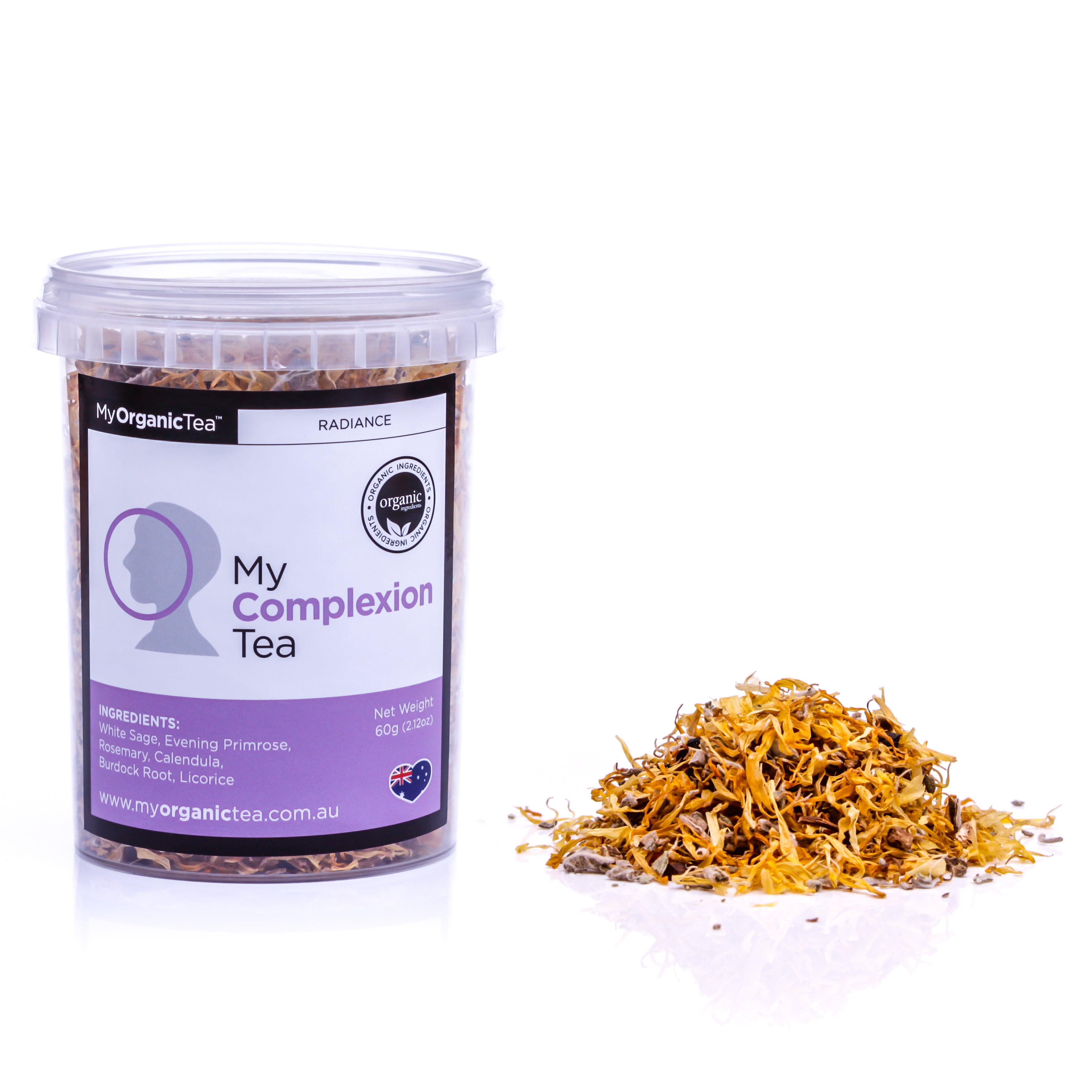 My Organic Tea - Organic Loose Leaf Tea - My Complexion Tea 4 x 60g ...