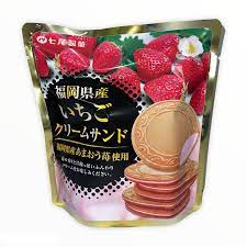 Nanoa - Japanese Biscuit - Cream Sand Strawberry - 5 x 68g