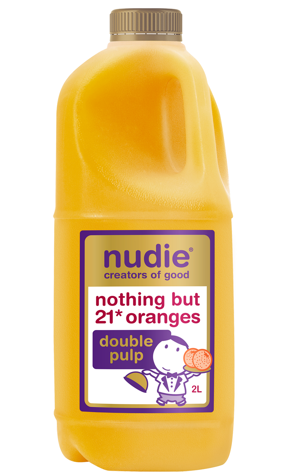 Nudie - Fresh Juice - Nothing But Orange Double Pulp 6 x 2L