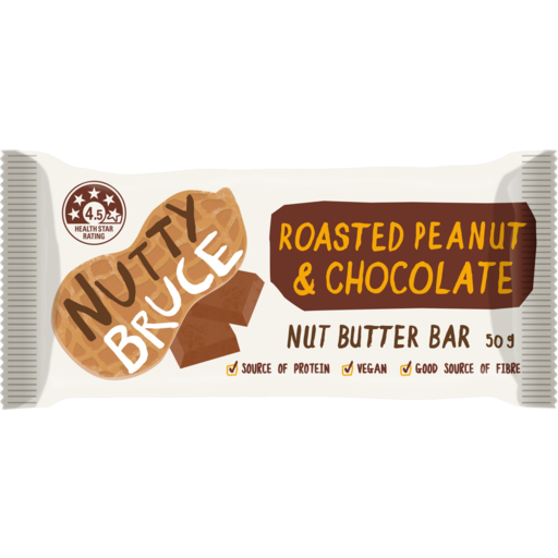 Nutty Bruce - Nut Butter Bar, Roasted Peanut & Chocolate 20  x 50g