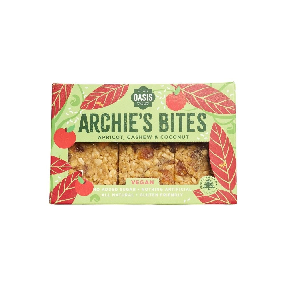 Oasis - Archie's Bites - Apricot, Cashew & Coconut Vegan Box 240g