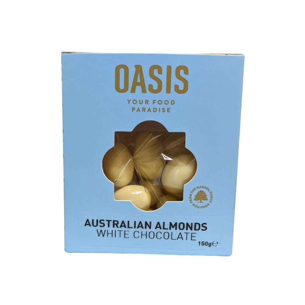 Oasis - White Chocolate - Australian Almonds Box 150g