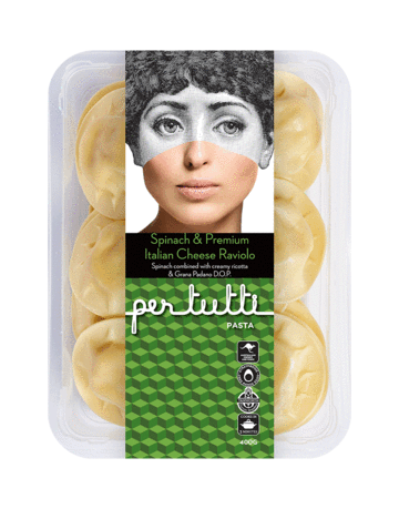 Per Tutti - Spinach & Italian Cheese Fresh Pasta 6 x 400g