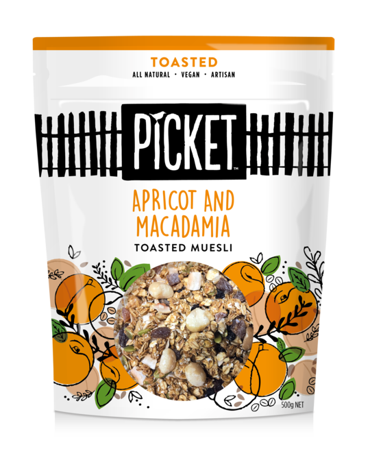 Picket - Toasted Apricot Macadamia Muesli 6 x 500g