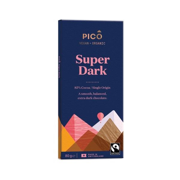 Pico - Organic Chocolate, Super Dark 10 x 80g