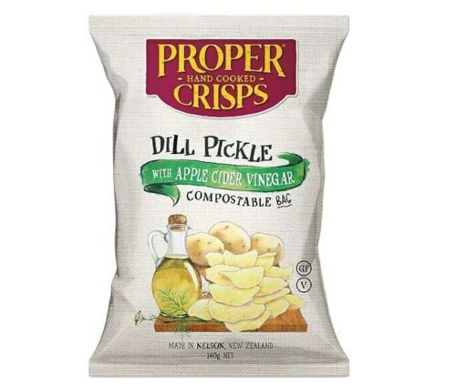 Proper Crisps - Compostable Dill Pickle 12 x 140g