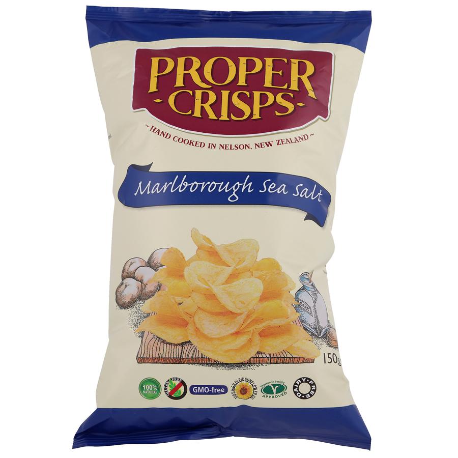 Proper Crisps - Marlborough Sea Salt 12 x 150g